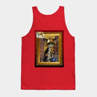 TechnoRetro Black Tiger Keane Cat Tank Top